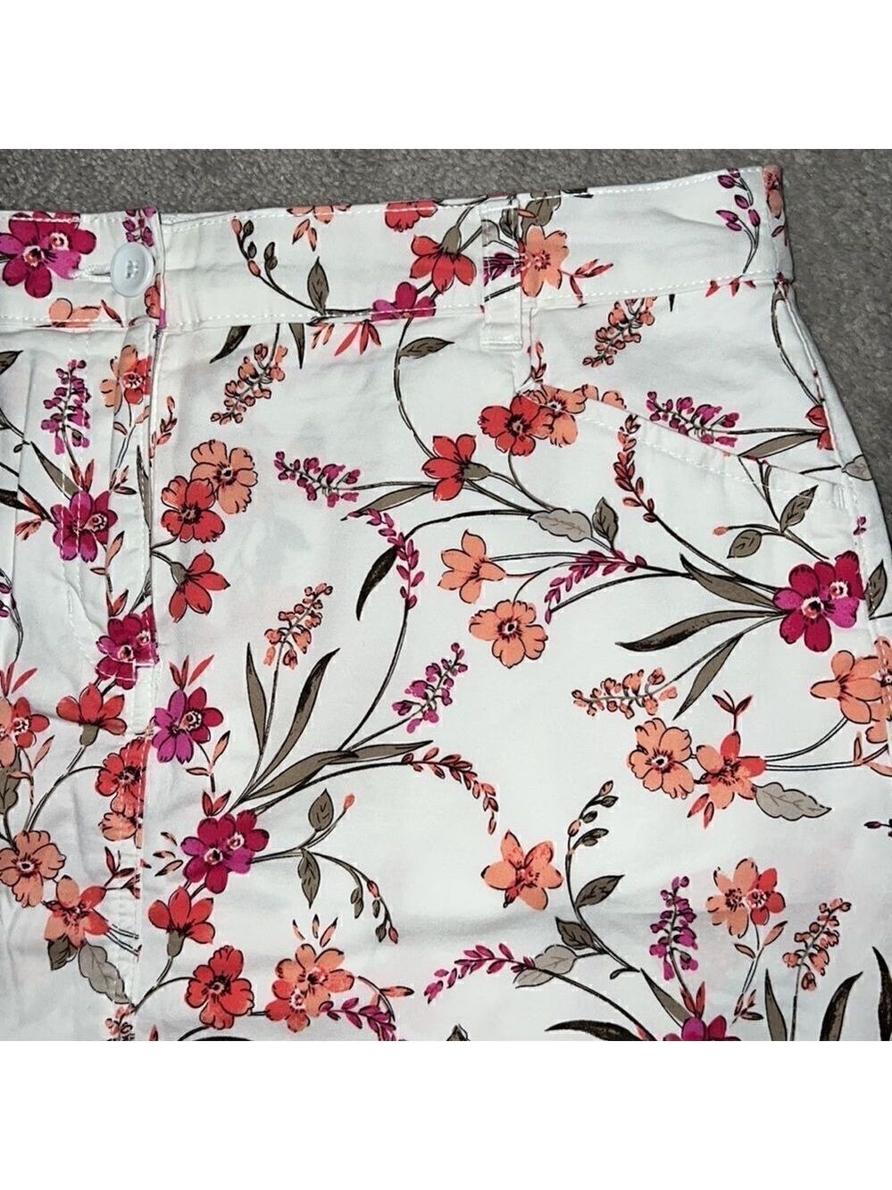 KAREN SCOTT White Floral Skirt - Picture 2 of 8